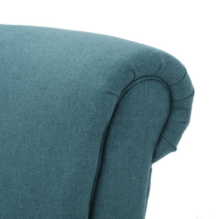 GDF Studio Manon Plush Comfortable Fabric Club Chair, Teal