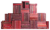 Decorative Books - Bordeaux Book Wall - Set of 100 Red Books
