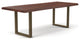 Brooks Dining Table, Americano, Brass, 40"x116", U-Base