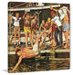 "Wet Camp Counselor" Painting Print on Canvas by Austin Briggs