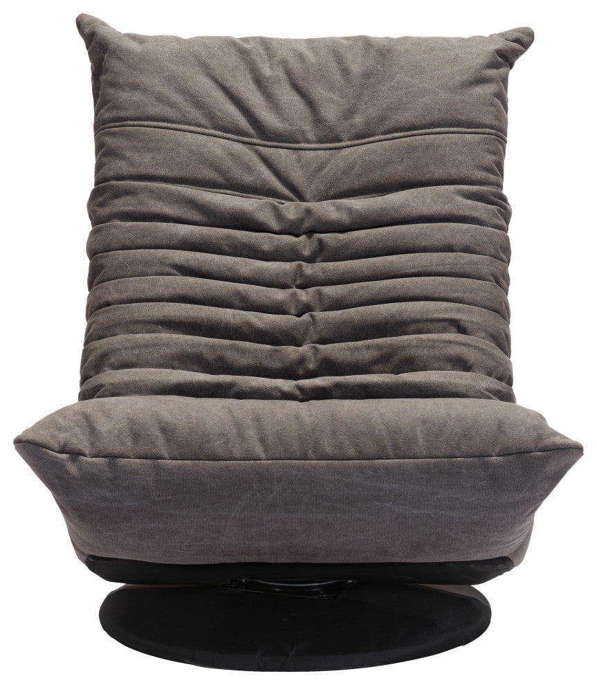 Down Low Swivel Chair Gray