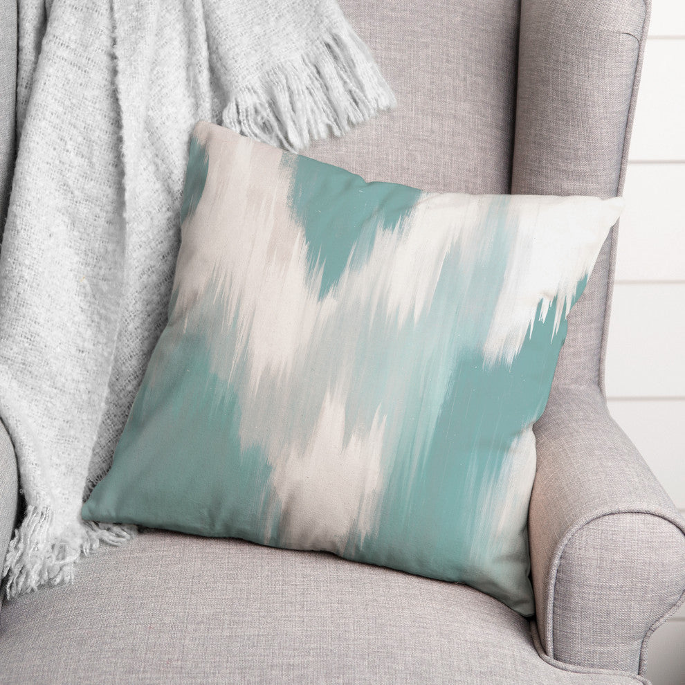 Teal Splotches 20x20 Spun Poly Pillow