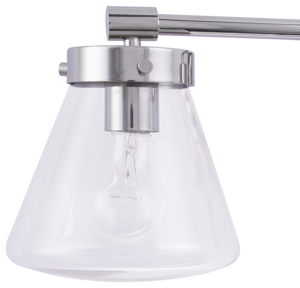 2-light Modern Farmhouse Nickel Vanity Light Wall Sconce