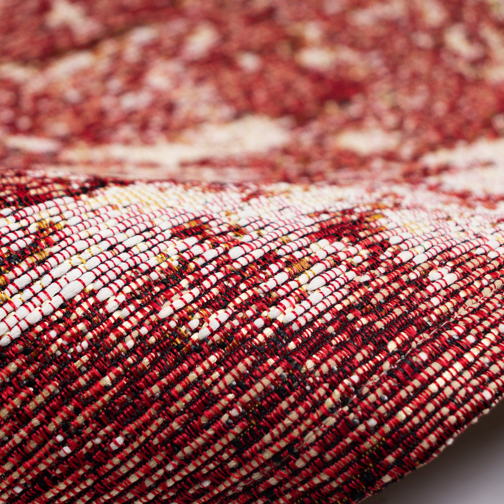 Marina Lava Indoor/Outdoor Rug, Red, 6'6"x9'3"