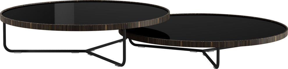 Adelphi Nesting Coffee Tables Black Glass