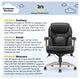 Serta Claremont Back in Motion Office Chair in Black Bonded Leather