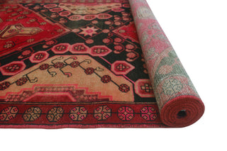 Fine Vintage Distressed Danielys Red/Charcoal Runner, 3'5x9'10