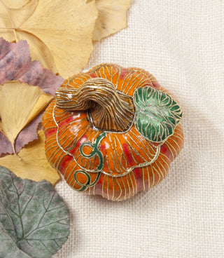 Cloisonne 2-Piece Pumpkin Box Set