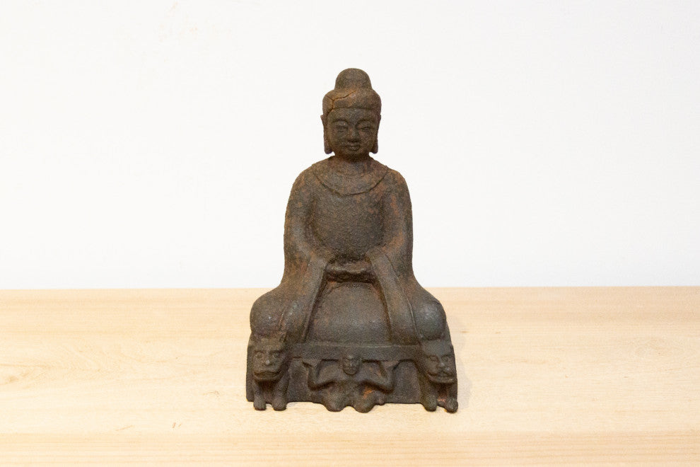Consigned, Antique Rusted Metal Buddha