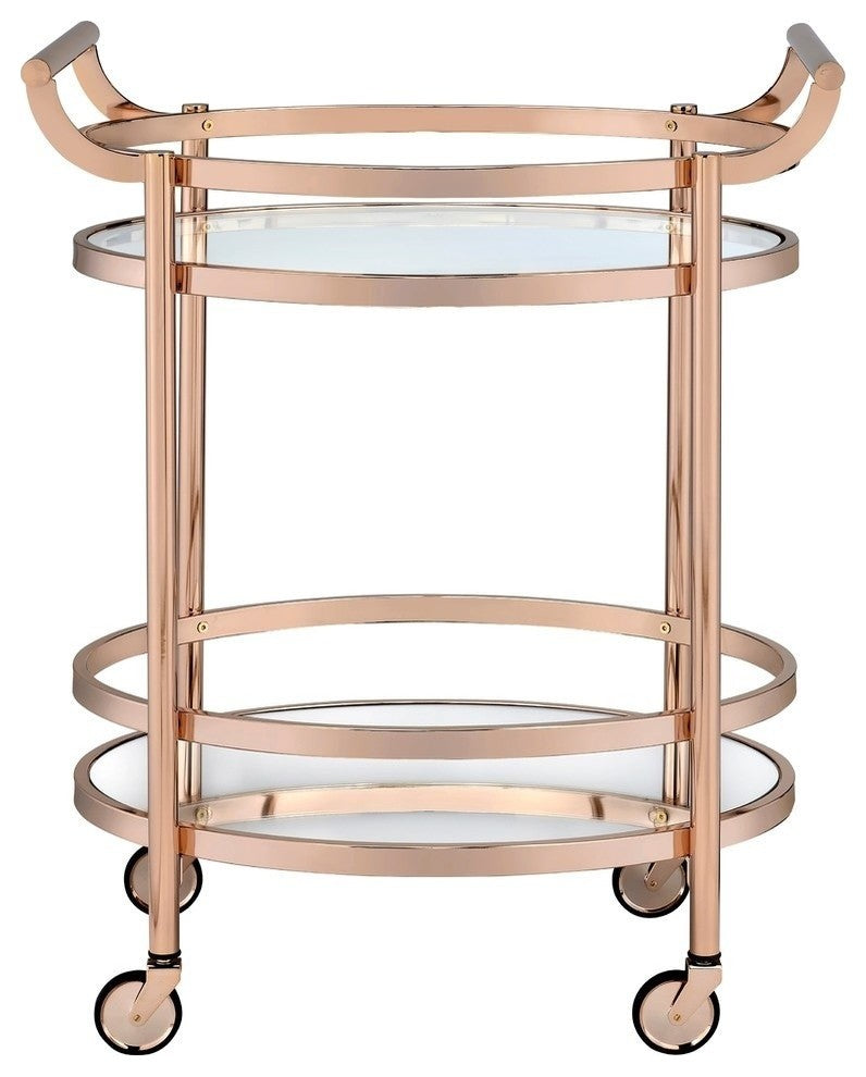 Acme Lakelyn Serving Cart, Rose Gold