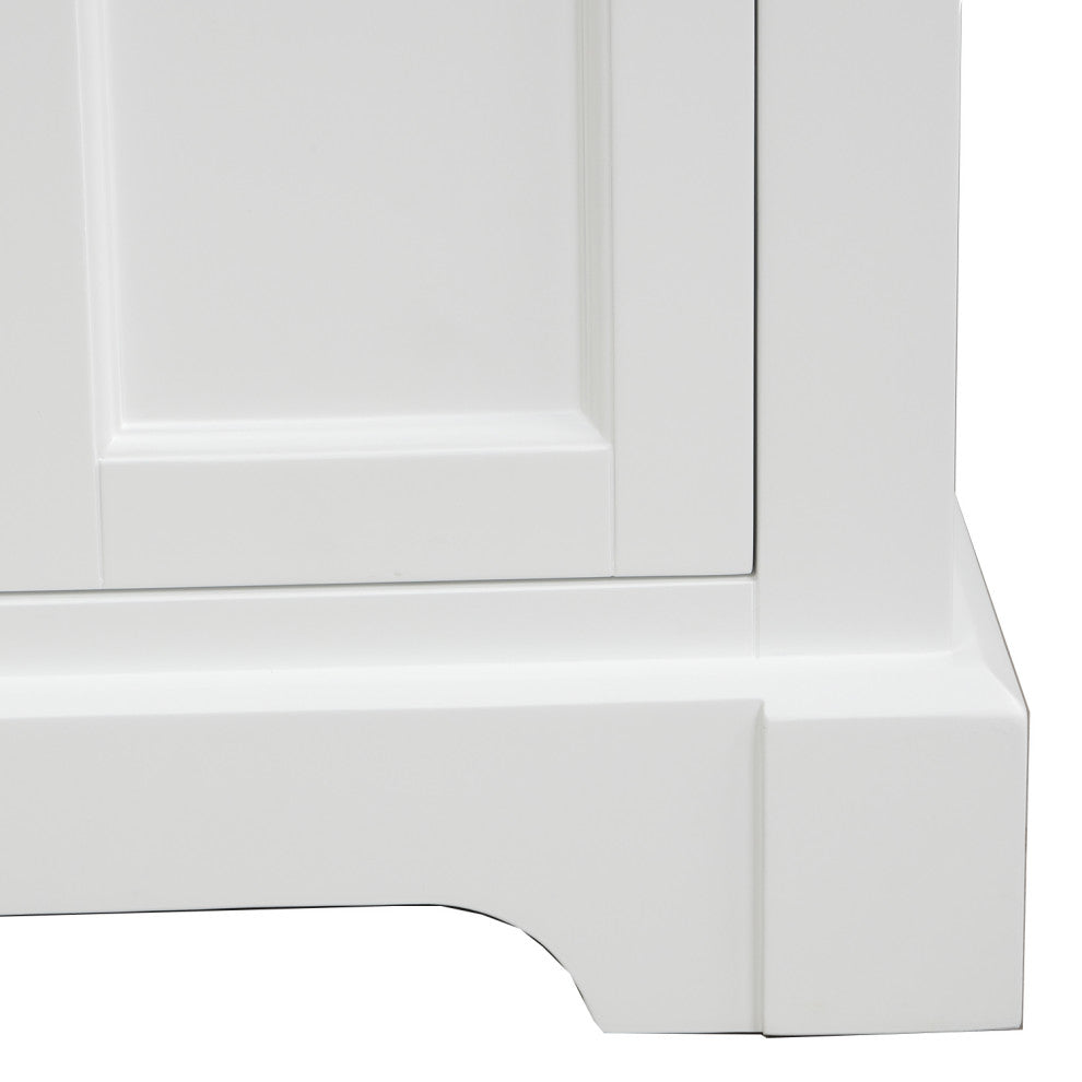 30" W x 22" D x 33" H Bath Vanity, White With Carrara White Marble