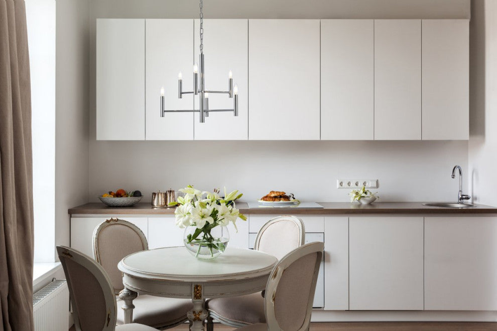 Caitlin 6-Light Pendant, Chrome