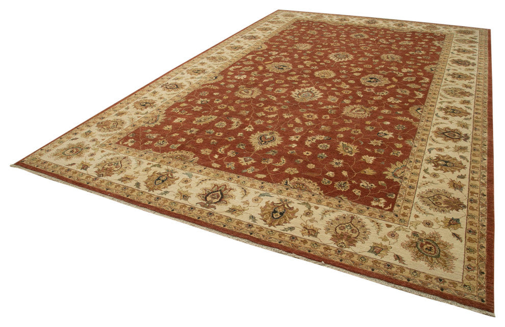 Rug N Carpet - Handwoven Oriental 11' 10" x 18' 4" Oversize Oushak Area Rug