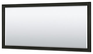 80" Double Vanity, Dark Espresso, White Marble top, Square Sinks, 70" Mirror