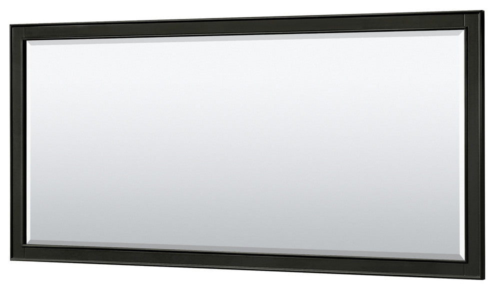 80" Double Vanity, Dark Espresso, White Marble top, Square Sinks, 70" Mirror