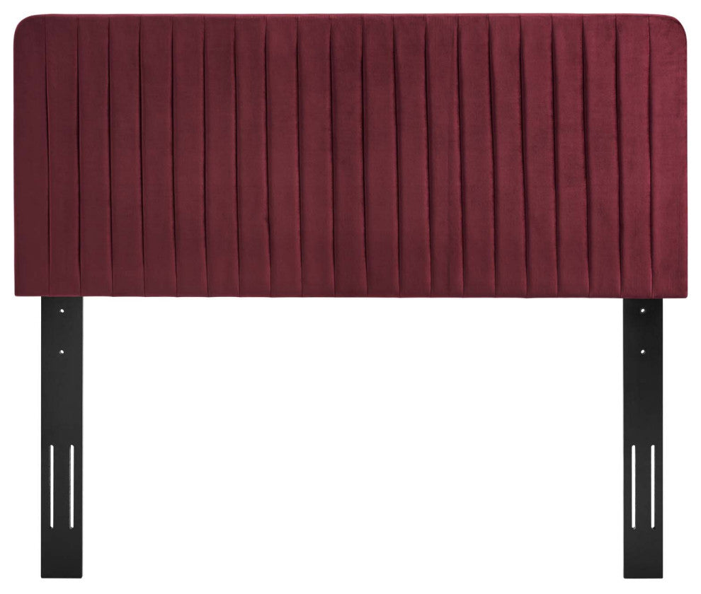 Tufted Performance Velvet King/California King Headboard Maroon