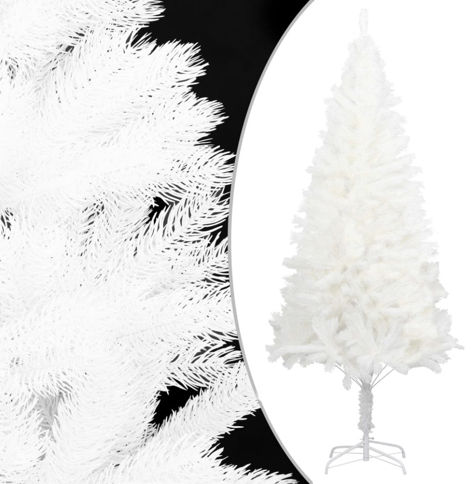 vidaXL Artificial Pre-lit Christmas Tree with Ball Set Xmas Decoration White