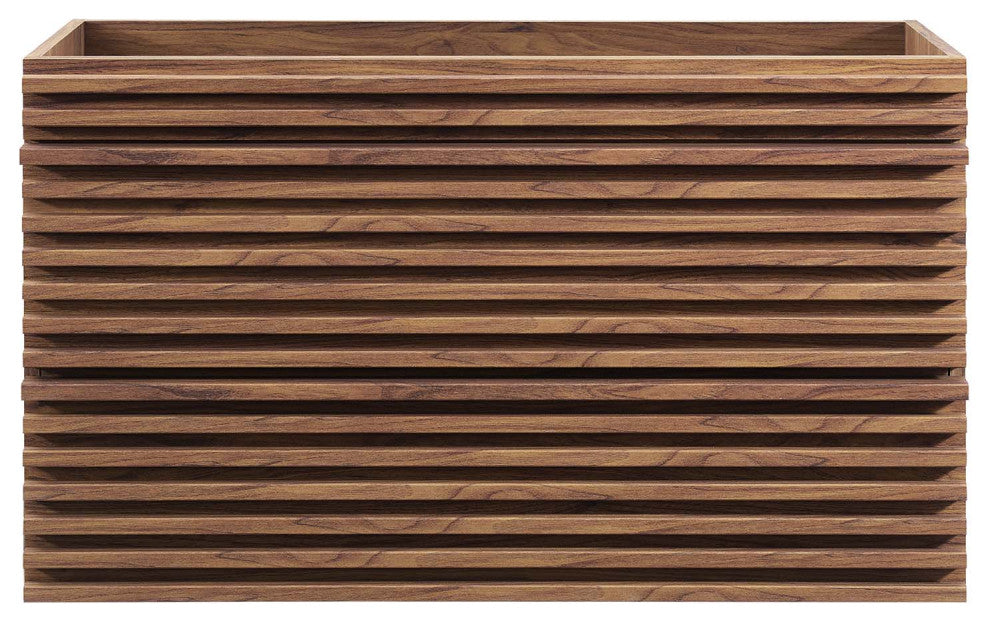 Render 36" Wall-Mount Bathroom Vanity Cabinet, Walnut