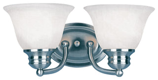 Maxim 2687 Malaga 13"W Bath Light - Satin Nickel / Marble Glass