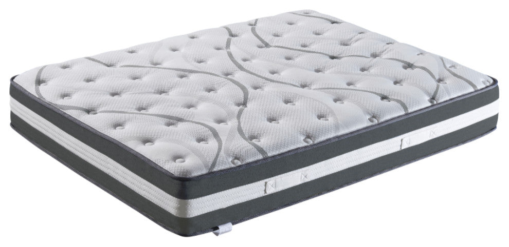 12" Medium Euro Top Hybrid Pocket Spring  Quilted-Top Mattress, Twin