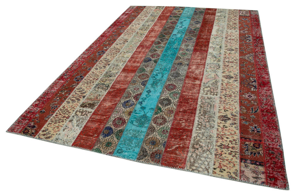 Rug N Carpet - Handmade Oriental 6' 8" x 10' 0" Antique Patchwork Area Rug