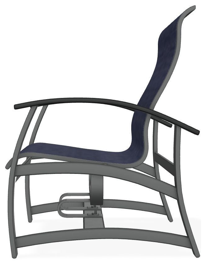 Belle Isle Sling Outdoor Hidden Motion Lounge Chair, Collect Indigo/Graphite
