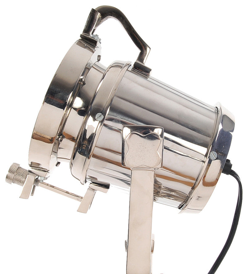 Alum Spot Light On Wooden Stand Aluminum Home Decor