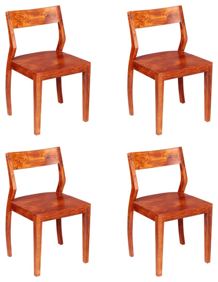 vidaXL Dining Chairs 4 pcs Solid Acacia Wood Sheesham