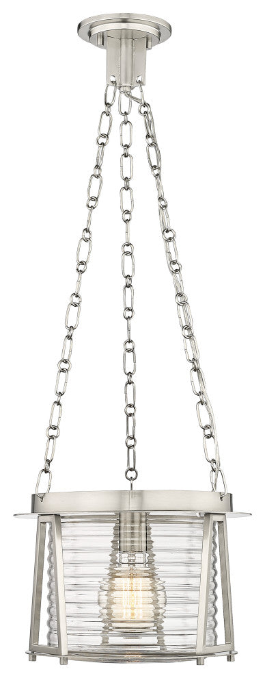 Z-LITE 1-Light Pendant, Brushed Nickel