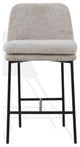 Safavieh Couture Tamarie Chenille Counter Stool, Light Grey/Black