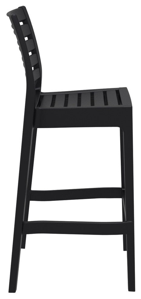 Compamia Ares Resin Barstool Black, Set of 2