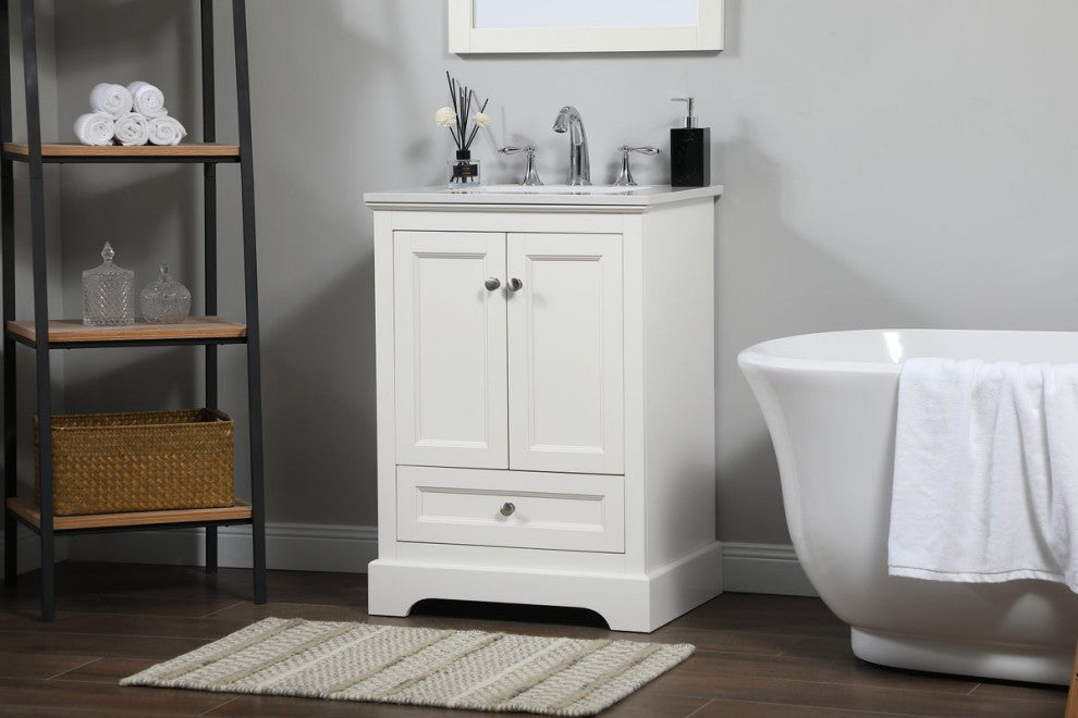 Elegant VF15524WH 24"Single Bathroom Vanity, White