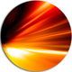 Night Road Traffic Trail, Abstract Digital Art Disc Metal Wall Art, 36"