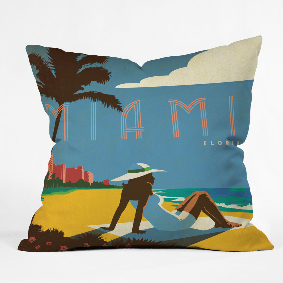 Anderson Design Group Miami Outdoor Throw Pillow