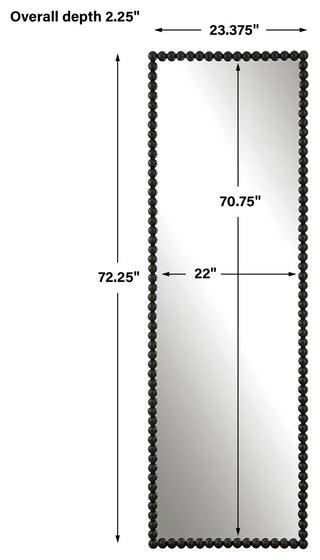 Uttermost 09791 Serna Black Tall Mirror