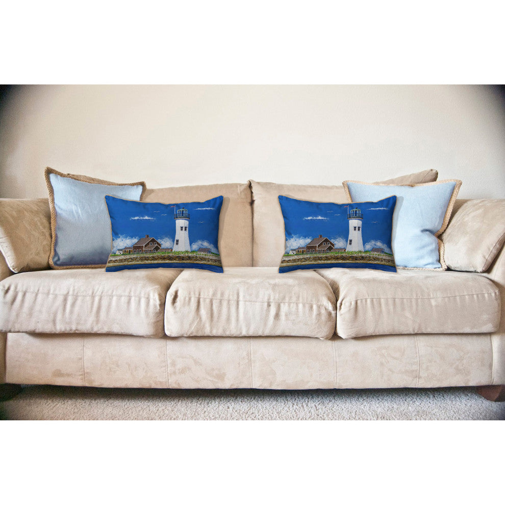 Scituate MA Lighthouse Large Indoor/Outdoor Pillow 16x20