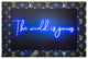 Framed Blue Neon Artwork | Andrew Martin World Is Yours, Large