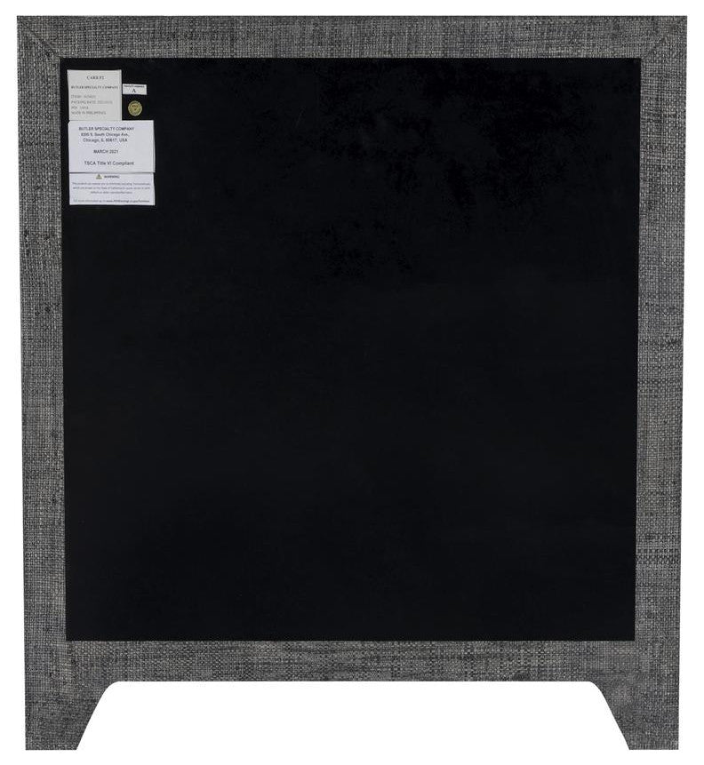 Butler Specialty Company, Bar Harbor Charcoal Raffia 3 Drawer Chest, Charcoal