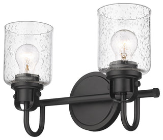 Zlite 340-2V-MB 2-Light Vanity, Clear Seeded