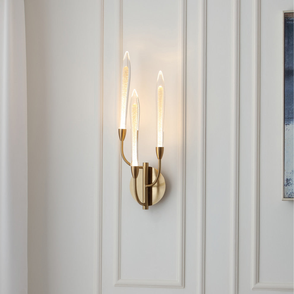 Alina 3 Light LED Wall Sconce Brass