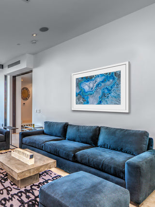 "Aquamarine Crystals" Framed Painting Print