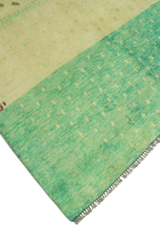 Balochi Winnie Ivory/Turquoise Rug, 5'10x7'8