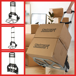 Folding Hand Dolly Cart With 154lb Capacity Lightweight and Compact Aluminum