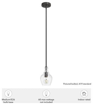 Hunter Maple Park Noble Bronze 1 Light Mini Pendant Ceiling Light