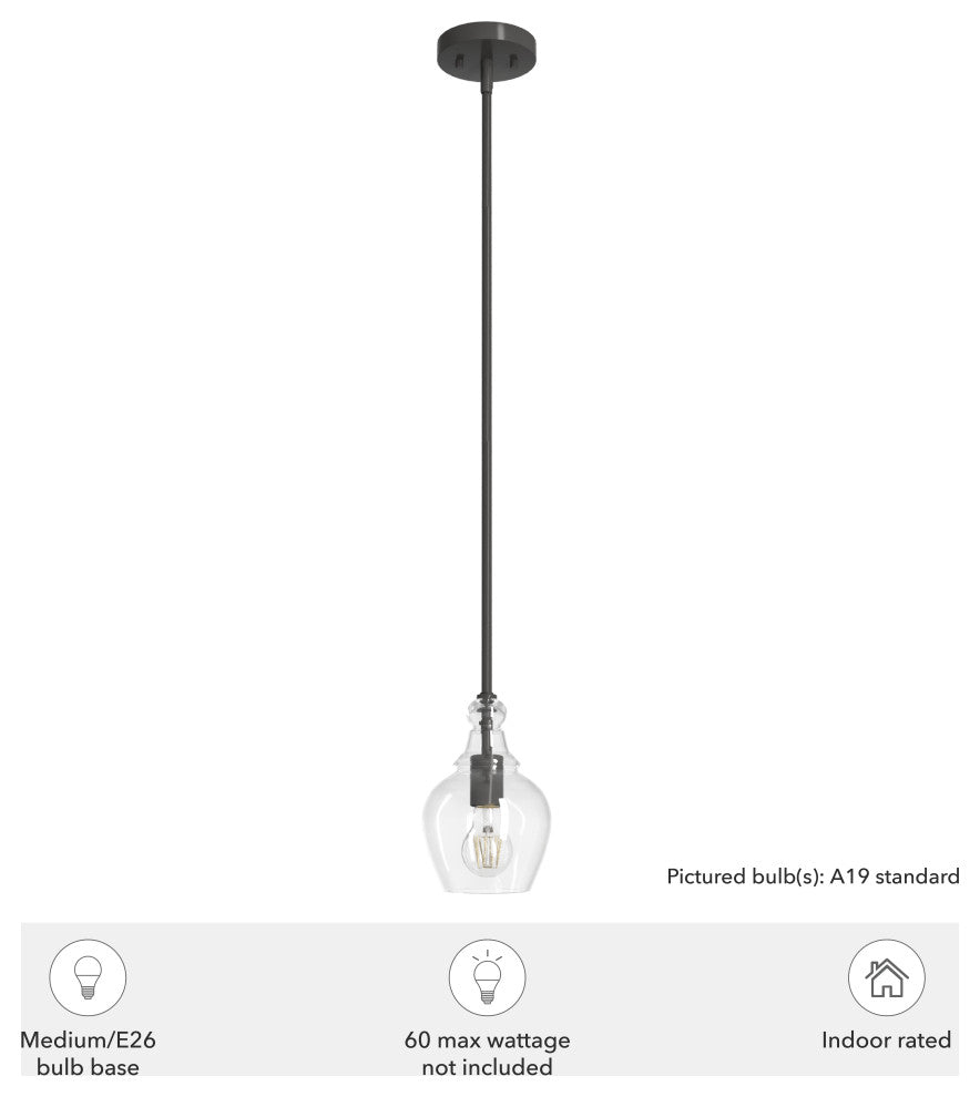 Hunter Maple Park Noble Bronze 1 Light Mini Pendant Ceiling Light