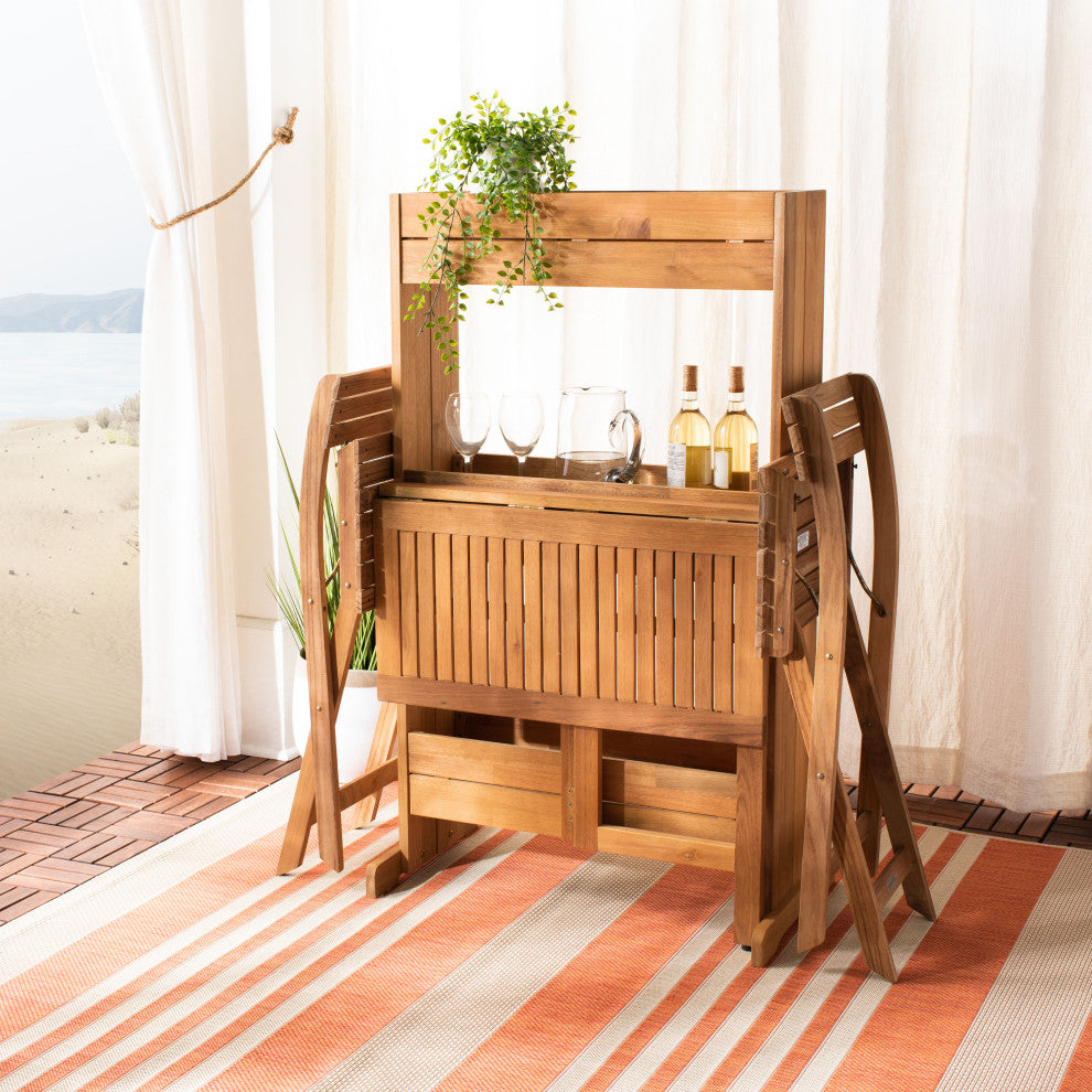Safavieh Barley Flower Shelf 3-Piece Bistro Set Natural