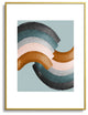 Gale Switzer Brushstroke rainbows teal Metal Framed Art Print