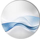 3D Wave Of Water Splash, Abstract Digital Art Round Metal Wall Art, 36"
