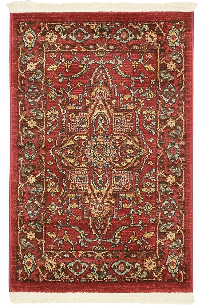 Unique Loom Red Ardashir Sahand 2'' 2 x 3'' 0 Area Rug