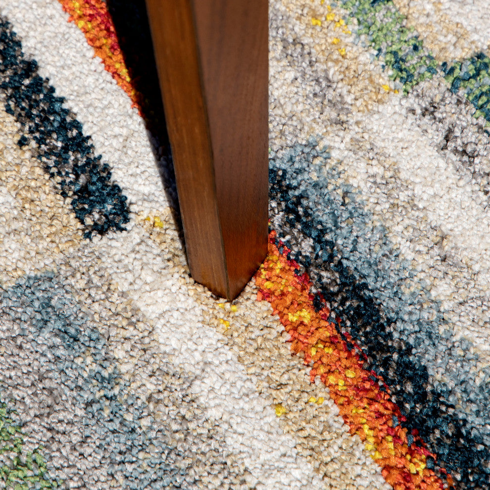 Orian Gemstone Tamley Multi Beige Area Rug 7'10" x 10'10"